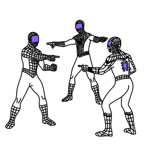 spiderman pointing